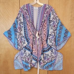 Umgee paisley print kimono top size large